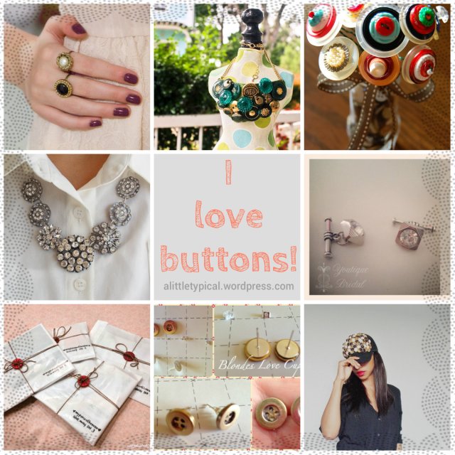 Collage of buttons diy recycle tutorials